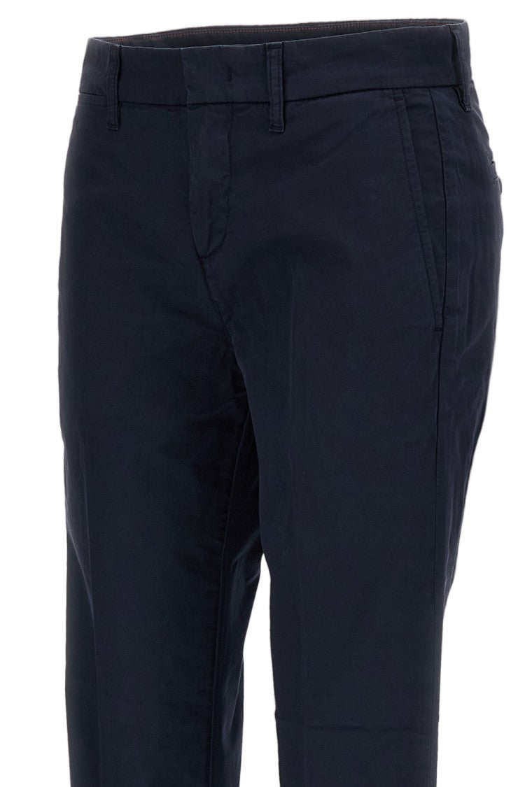 Fay Blue Stretch Cotton Slim-Fit Trousers