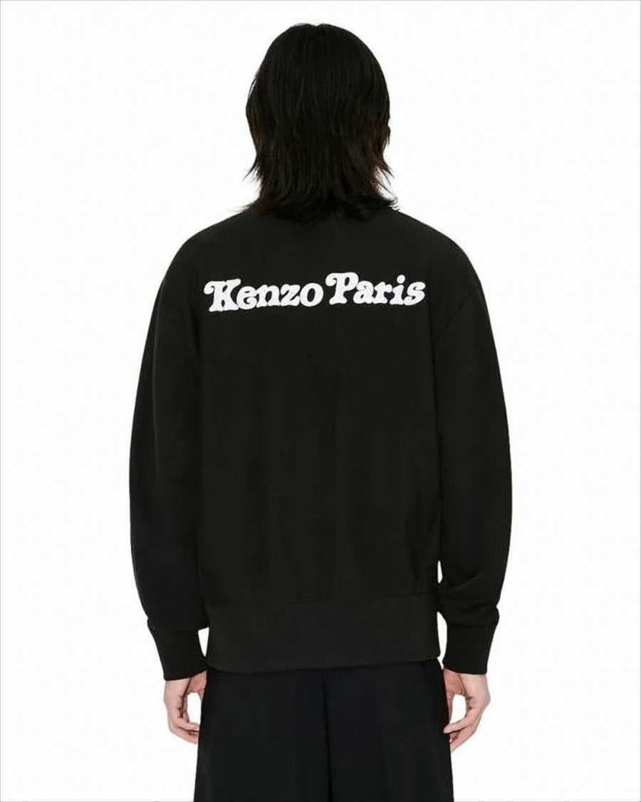 Kenzo Long-Sleeve Black Cotton T-Shirt With Playful Graphic