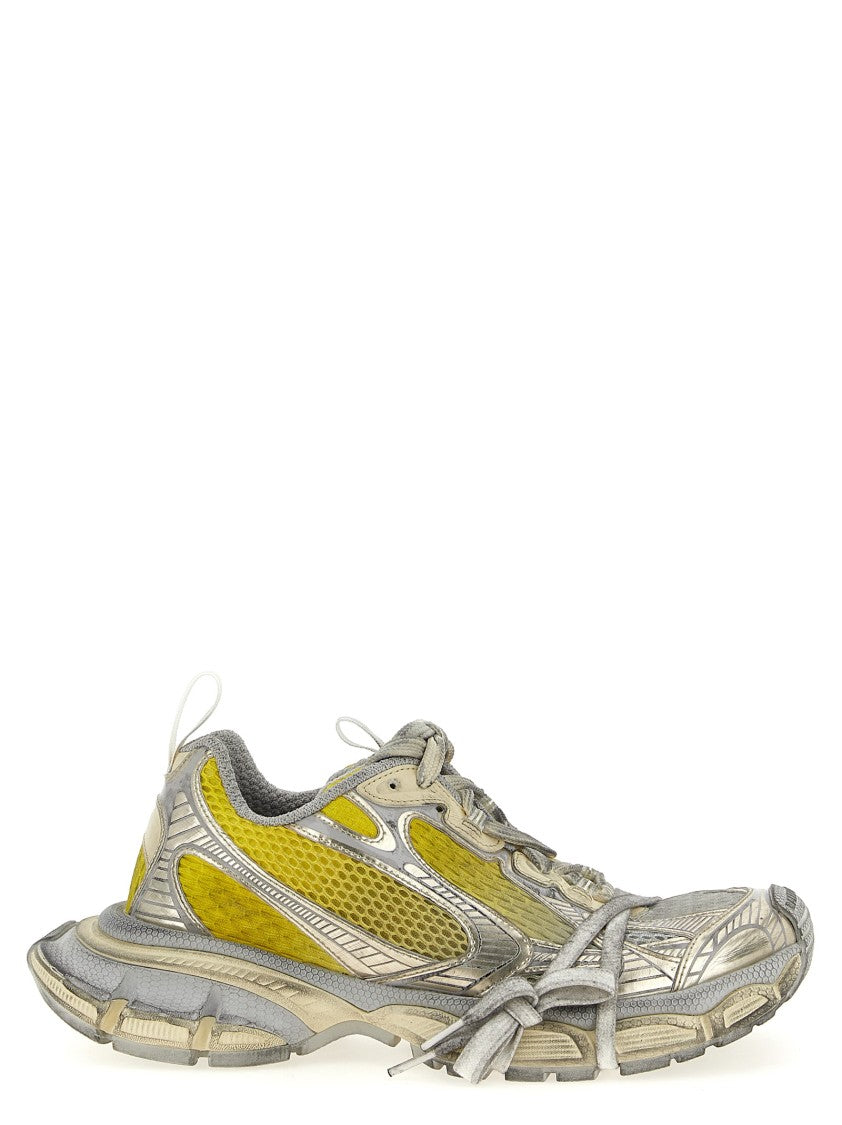Balenciaga Used-Effect Mesh Sneakers With Embossed Details