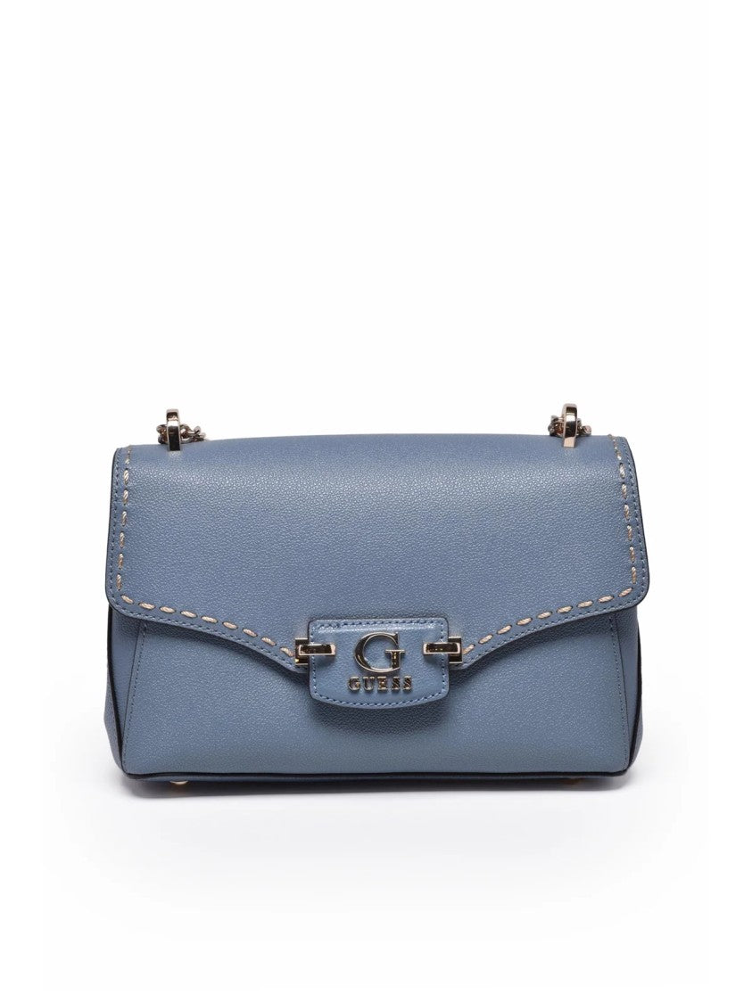 Guess Blue Polyurethane Chain Shoulder Bag