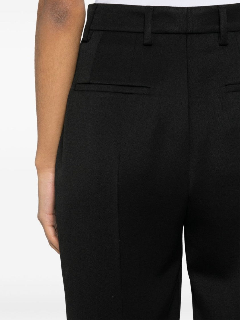 Prada Pressed-Crease Tapered-Leg Trousers