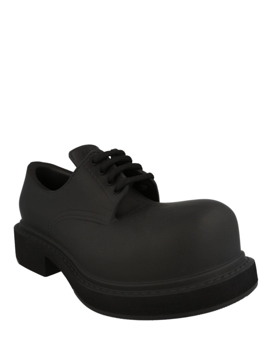 Balenciaga Chunky Derby Shoes With Rugged Block Heel And Matte Finish