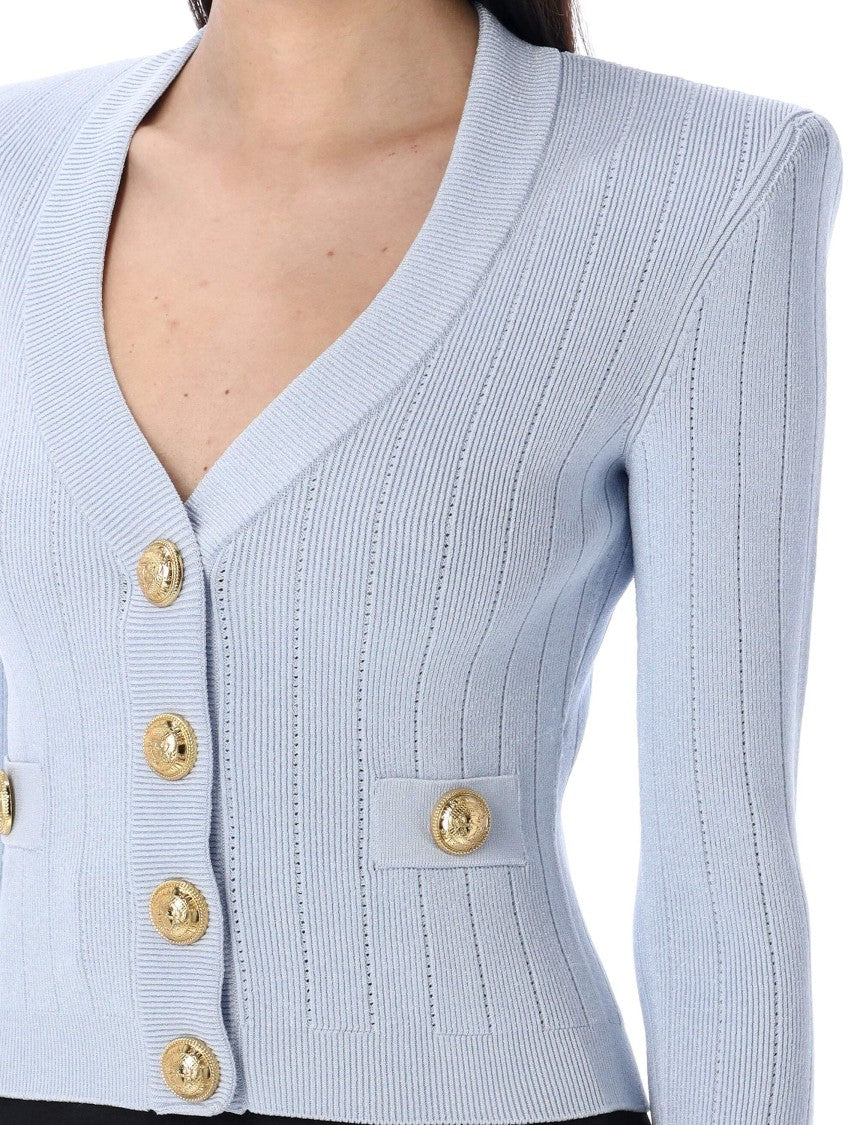 Balmain Classic V Neck Cardigan