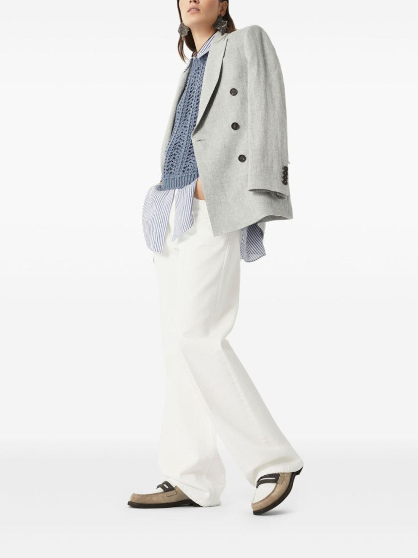 Brunello Cucinelli Colour-Block Penny Slot Slip-On Loafers