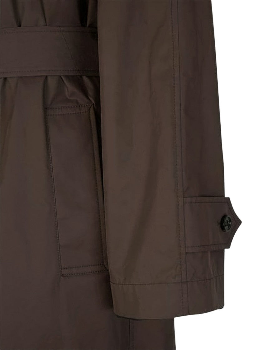 Burberry Mid-Length Plaid Cape With Structured Collar