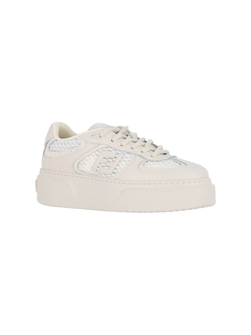 Fendi "Match" Platform Sneakers – White