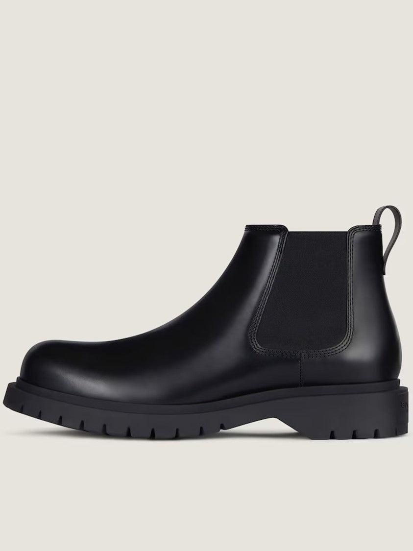 Givenchy Formal Black Leather Chunky Ankle Boots