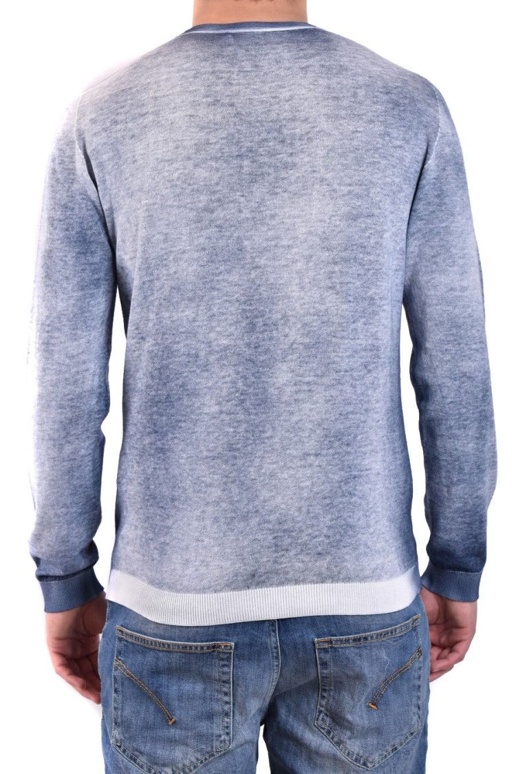 7.1 Heathered Blue Knitwear Classic Crew Neckline