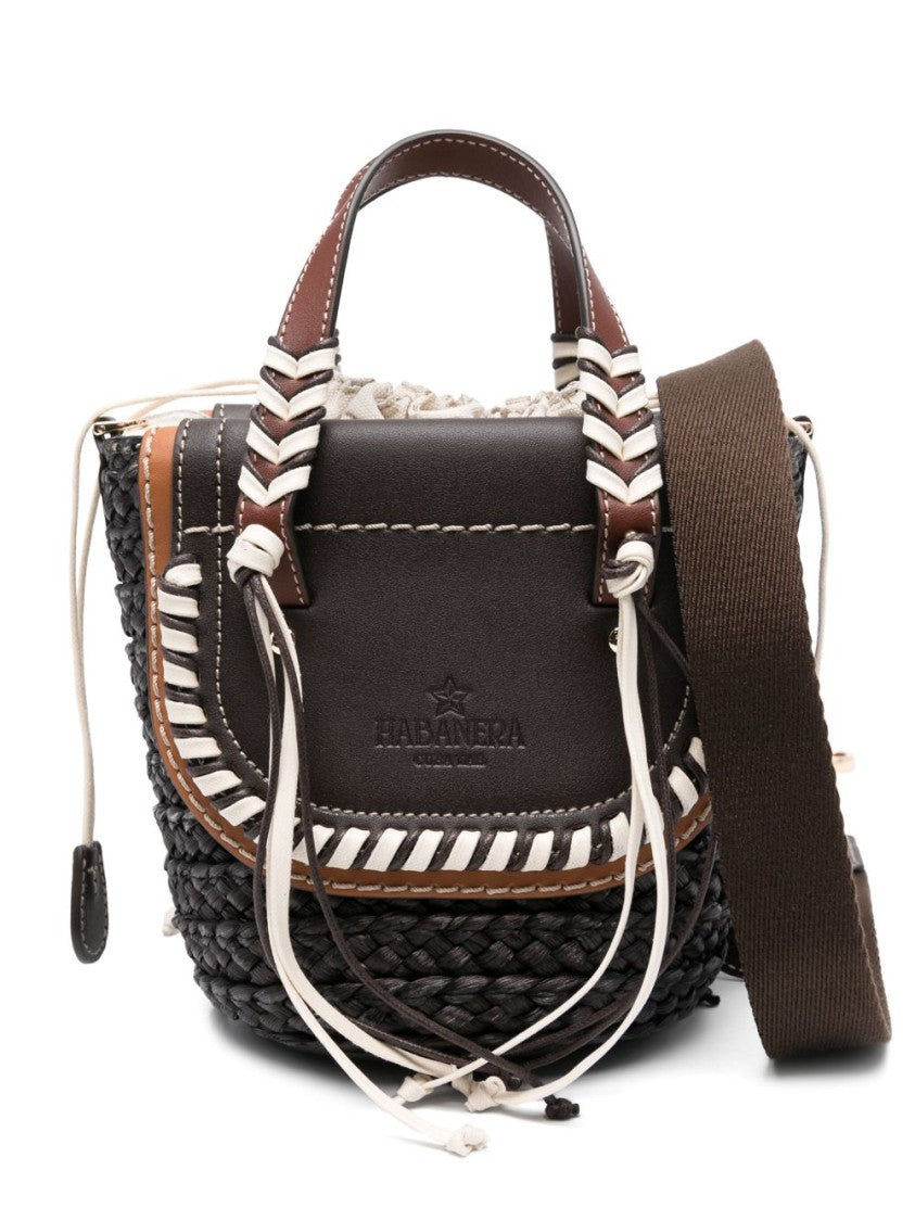 Cuba Lab Braided Brown Calfskin Shoulder Bag