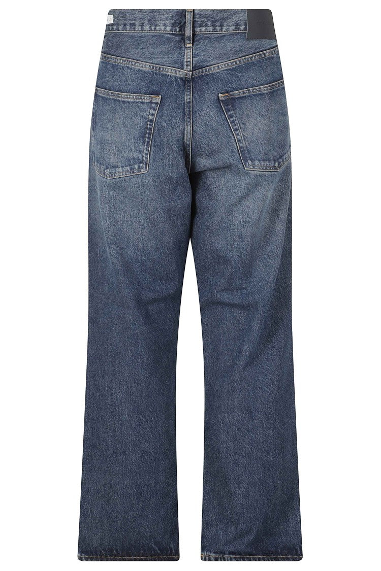 Sunflower Blue Loose-Fit Straight-Leg Cotton Jeans