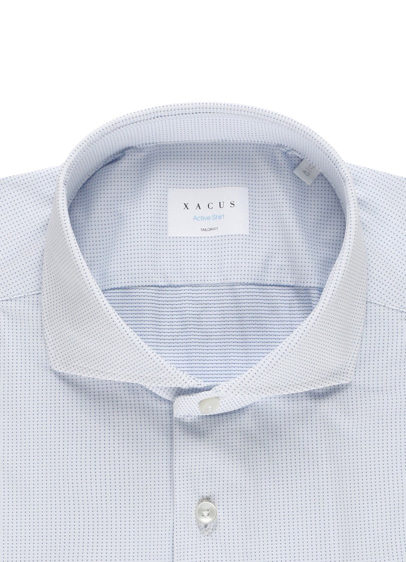 Xacus White Polka Dots Active Casual Shirt