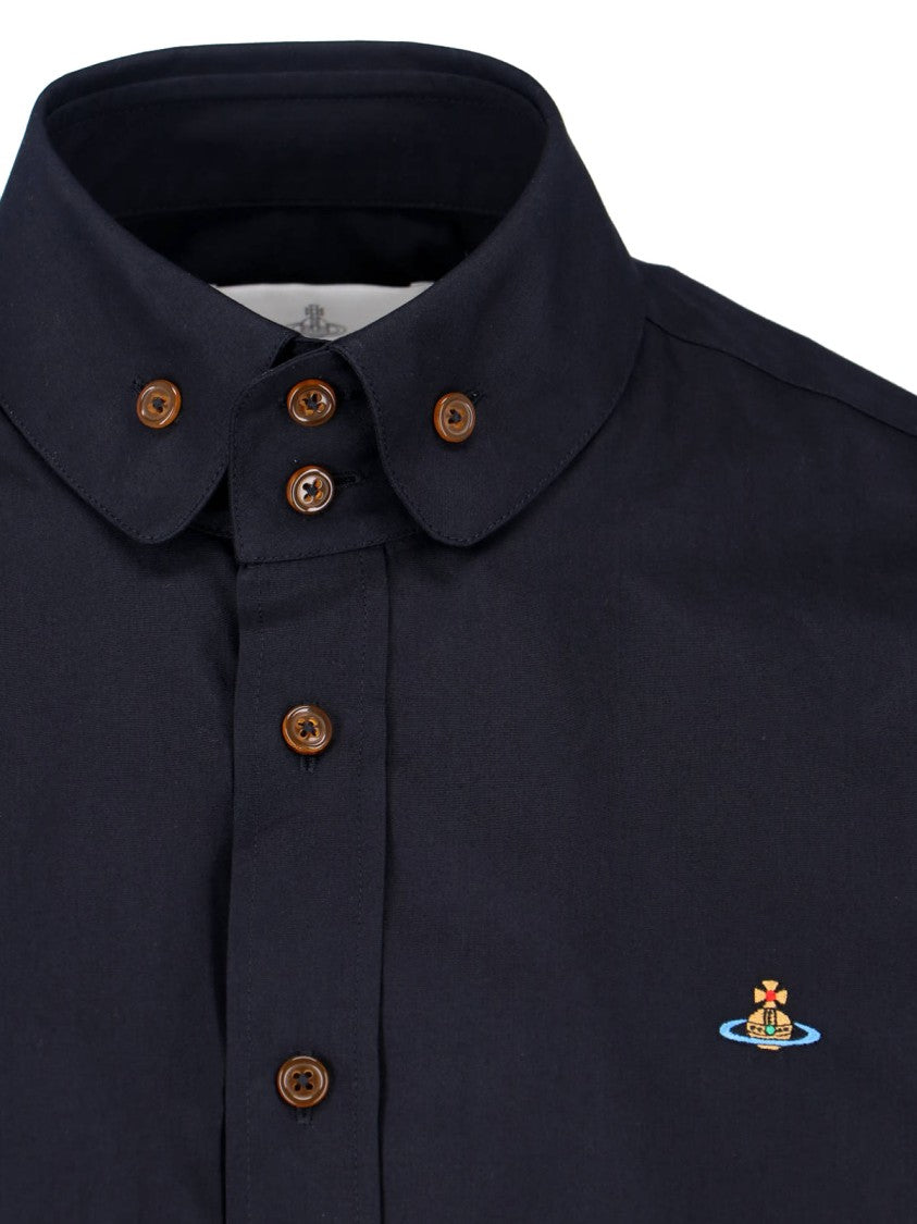 Vivienne Westwood Black Two Button Krall Cotton Shirt