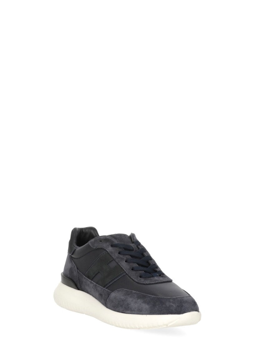 Hogan Blue Suede Low-Top Sneakers