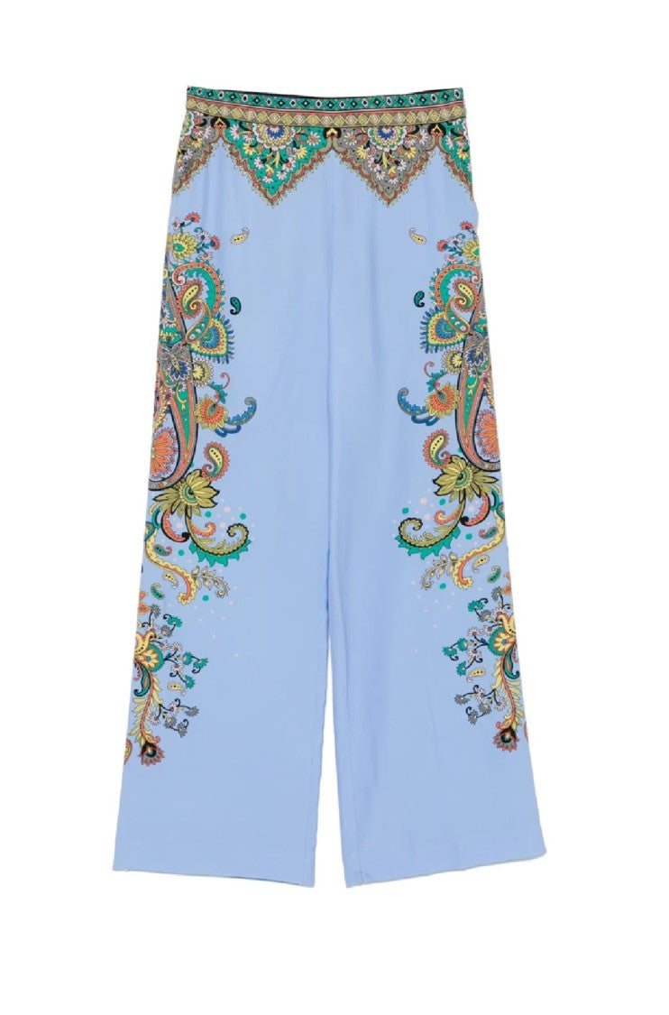 Etro Wide-Leg Trousers With Paisley Patterns