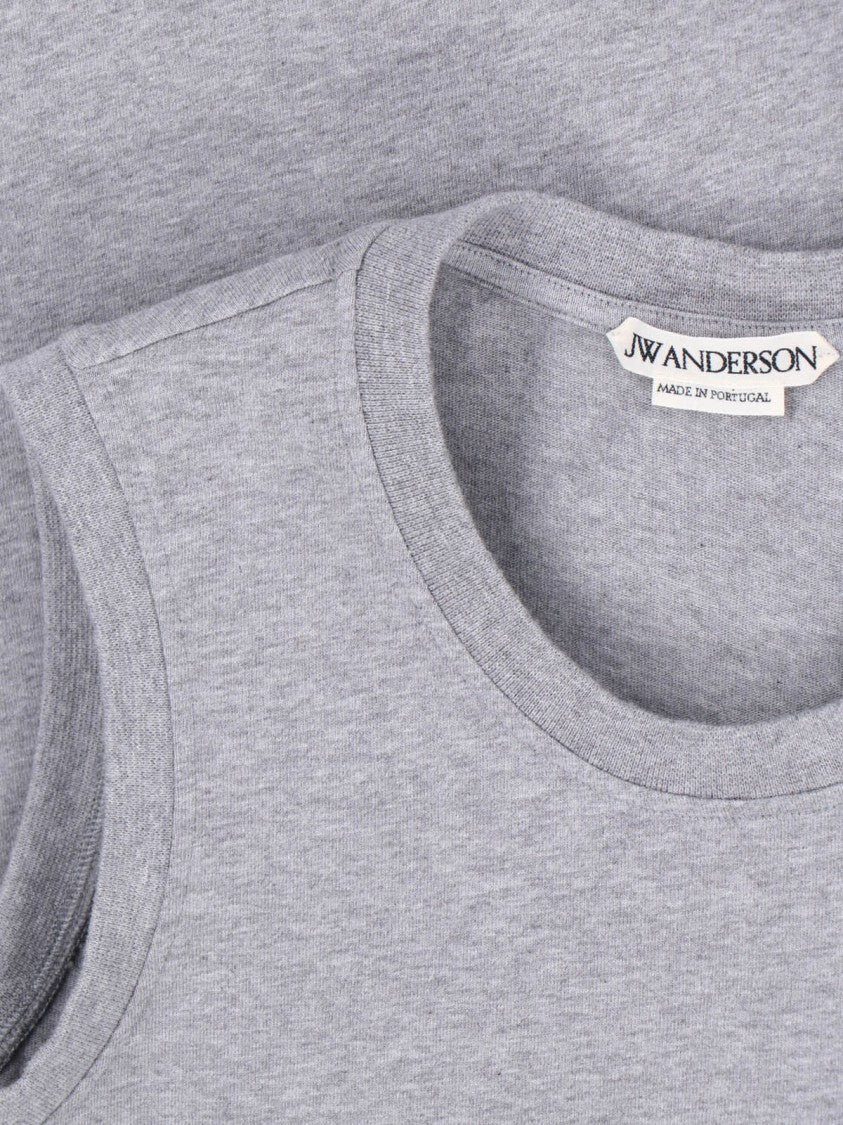 J. W. Anderson Grey Sleeveless Knotted Organic Cotton Dress
