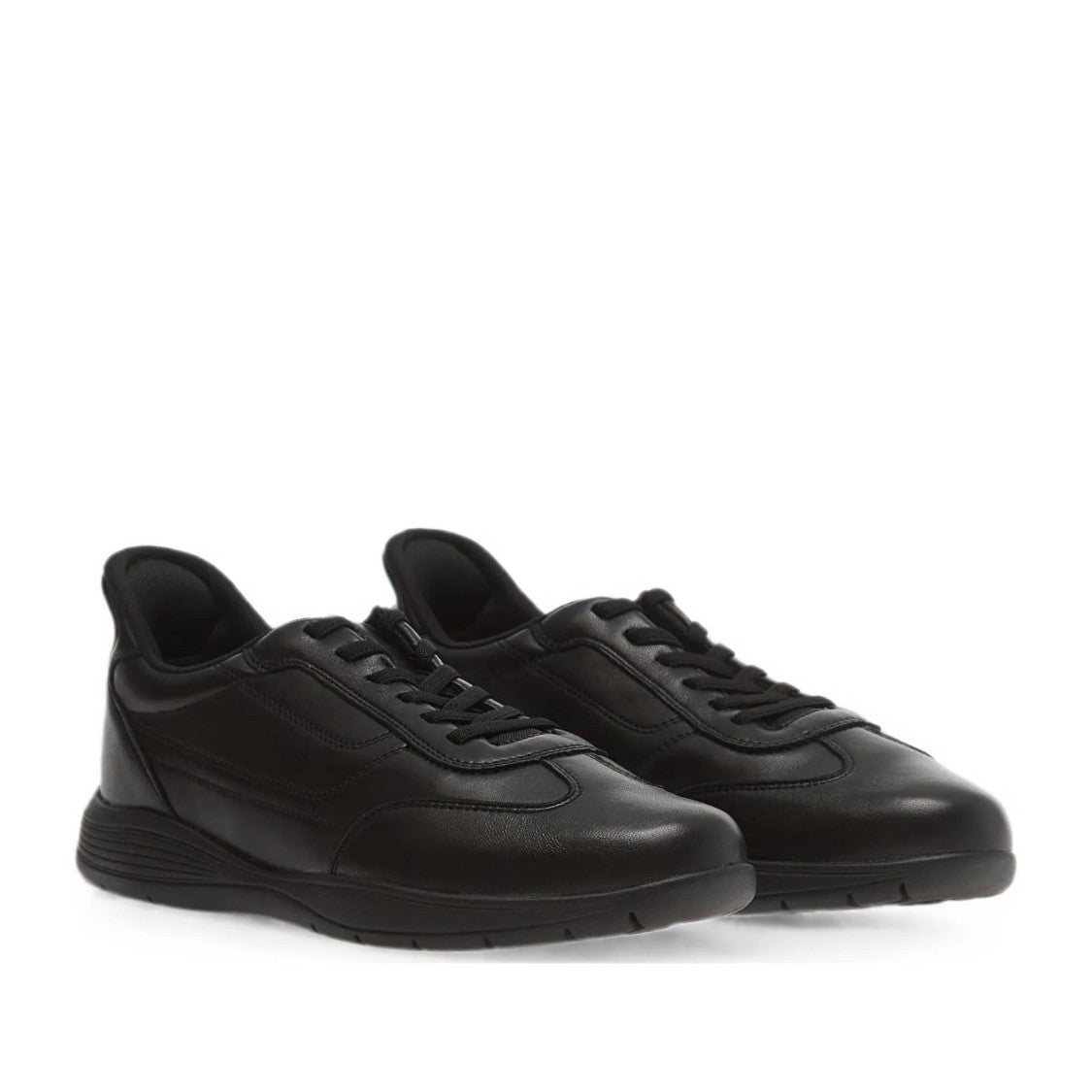 Geox Black Spherica Ec2 Plus Low-Profile Traction Sole Sneakers