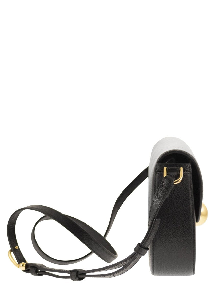 Furla Saddle Design Crossbody Bag In Fine Leather