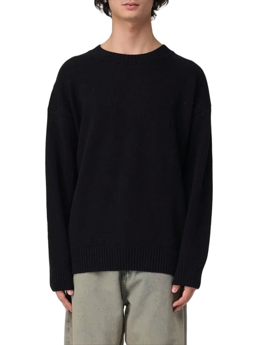 Msgm Relaxed Fit Black Merino Wool