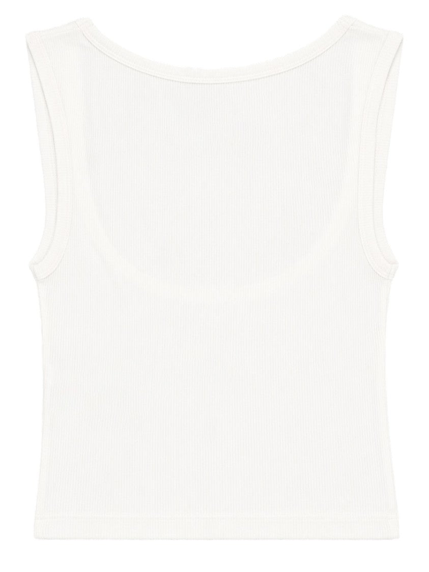 Vivienne Westwood Cropped Sleeveless Ribbed Viscose Top