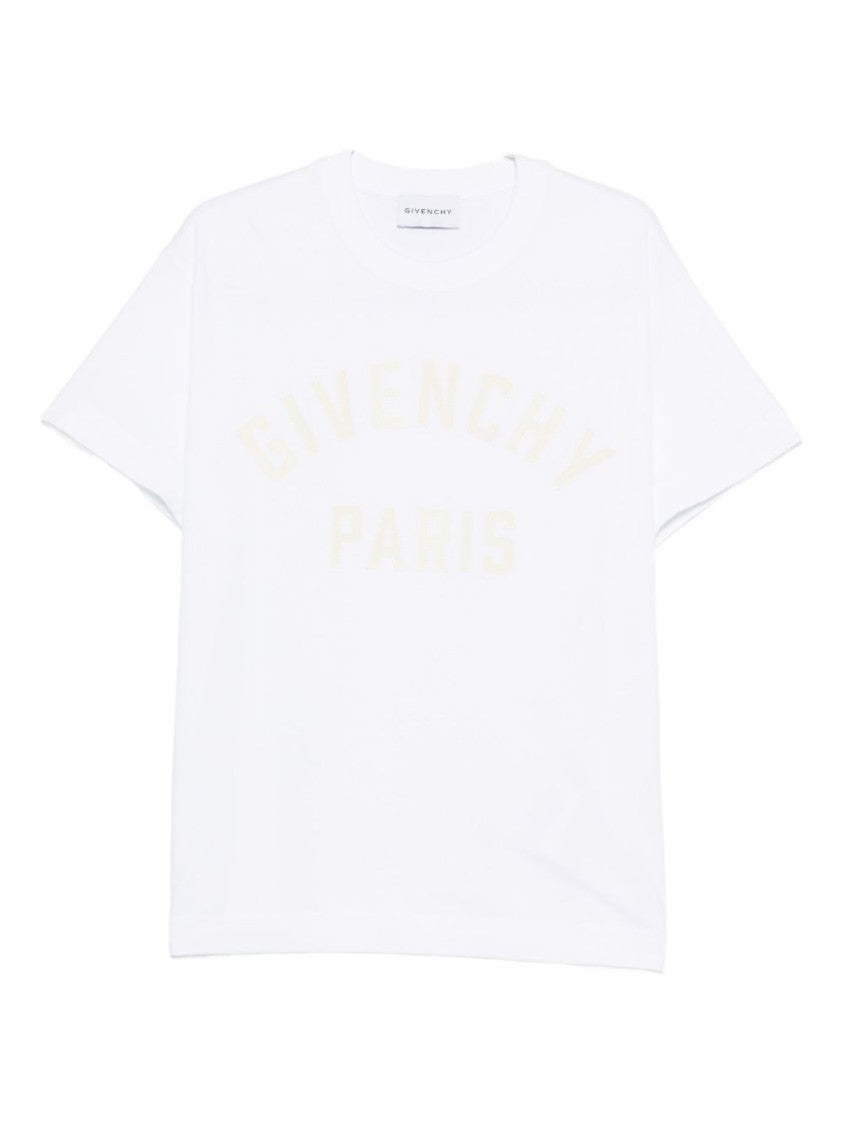 Givenchy White Minimalist Crew Neck Short Top