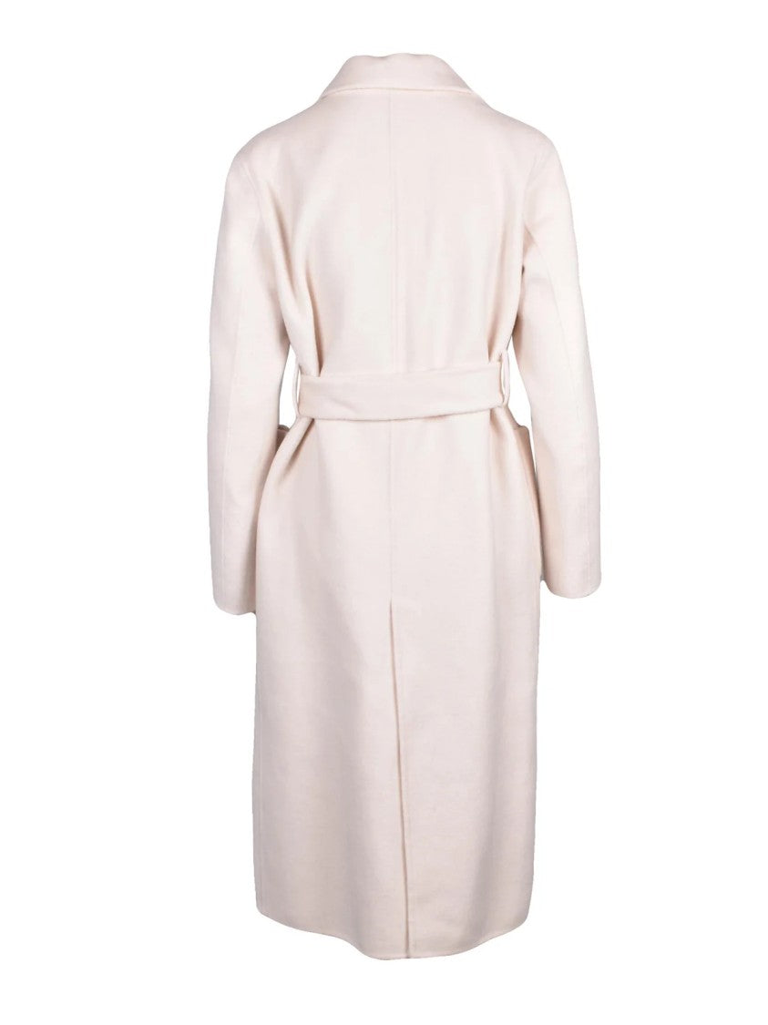 Add Long Belted Coat In Luxurious Wool-Cashmere Blend