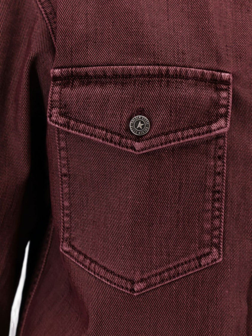 Golden Goose Relaxed Fit Button-Down Shirt With Vintage Texture