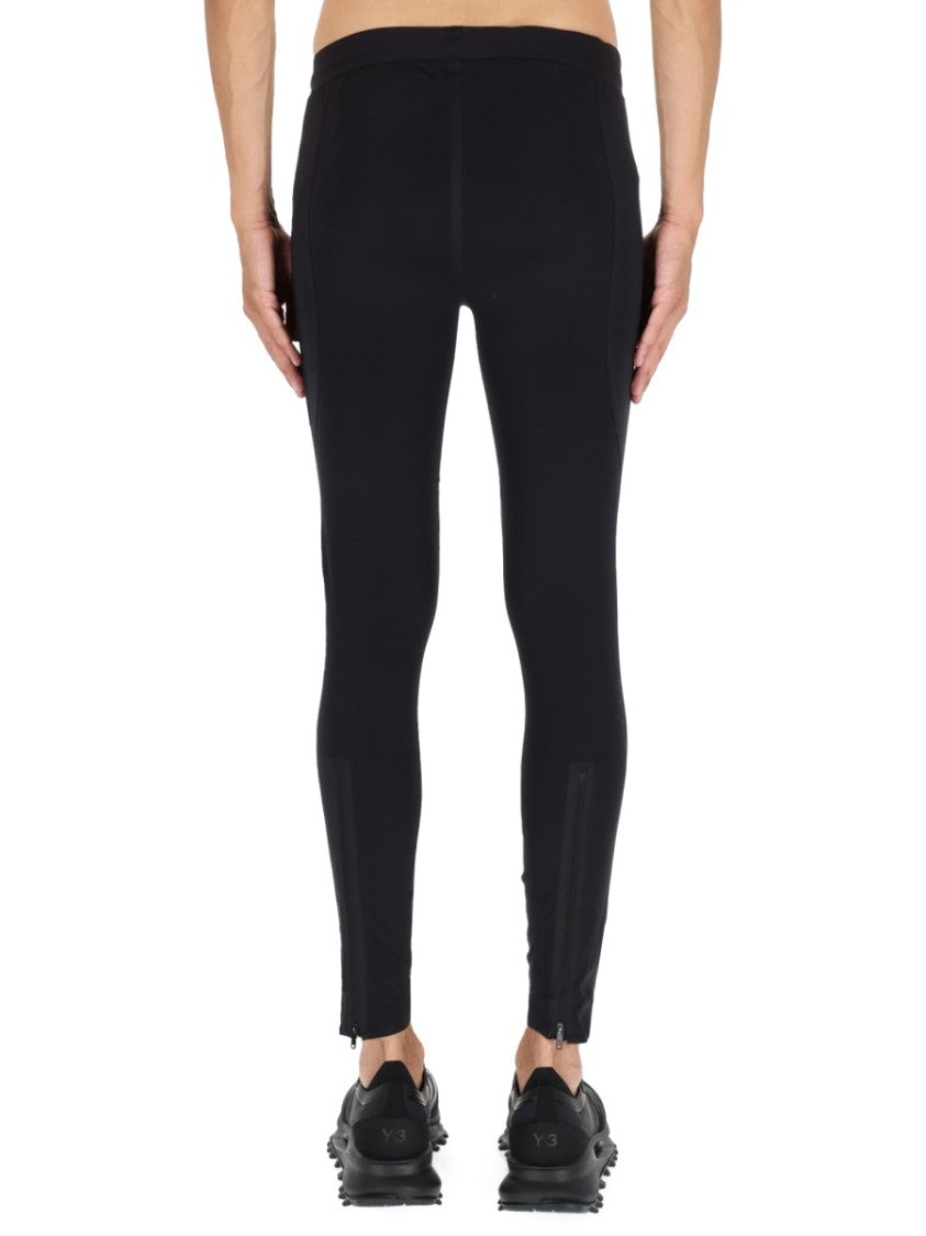 Y-3 Slim Fit Athletic Pants With Tapered Design And Zippered Hem