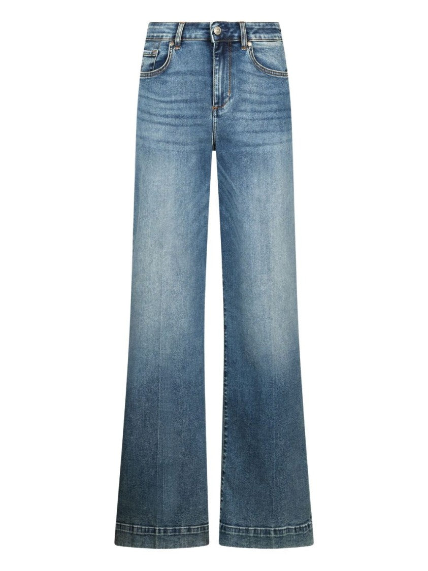 Liu Jo Wide-Leg Blue Jeans With High Waist