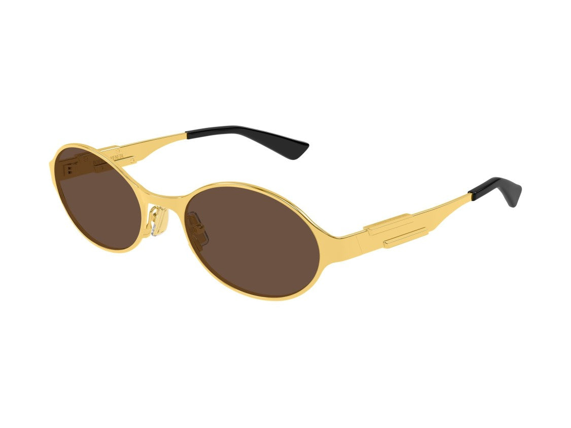 Bottega Veneta Gold Bv1456s Metal Round Sunglasses