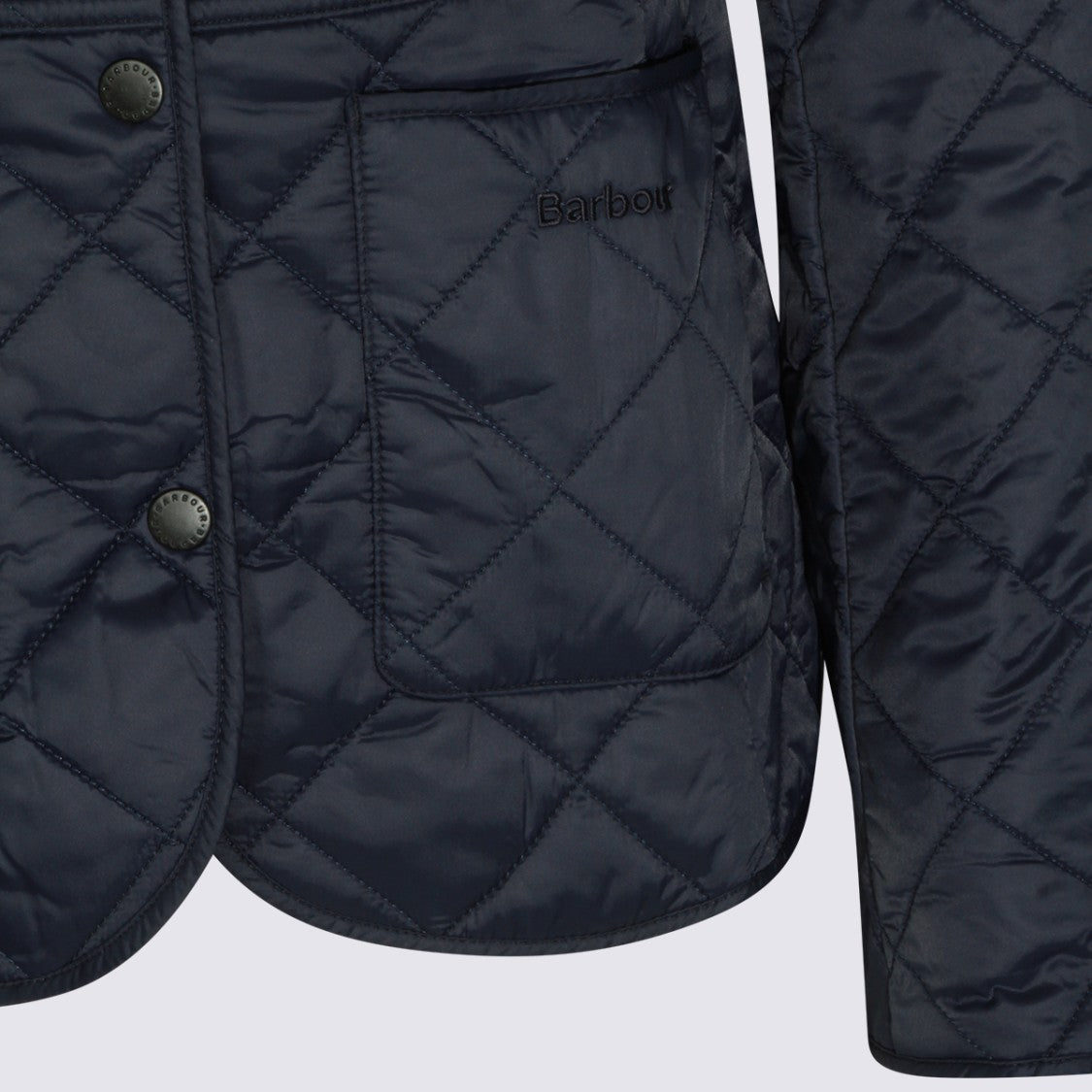 Barbour Quilted Diamond-Pattern Jacket With Corduroy Collar