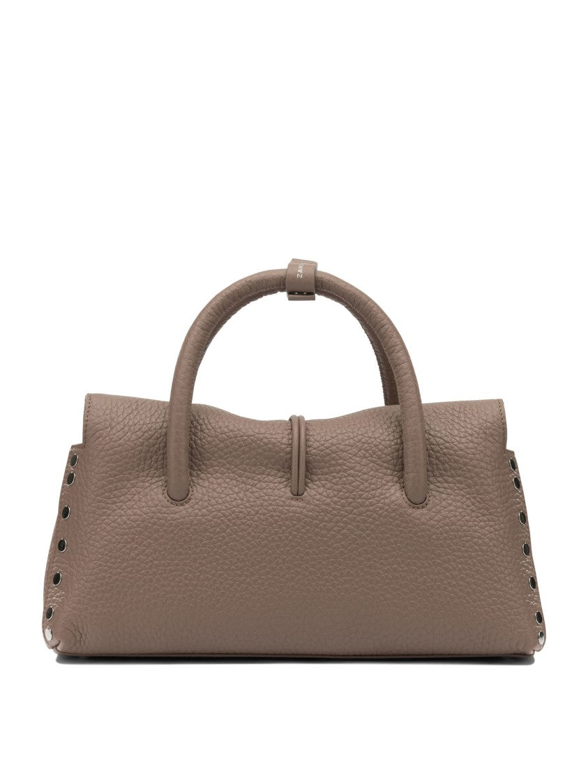 Zanellato Textured Leather Handbag With Silver-Tone Hardware