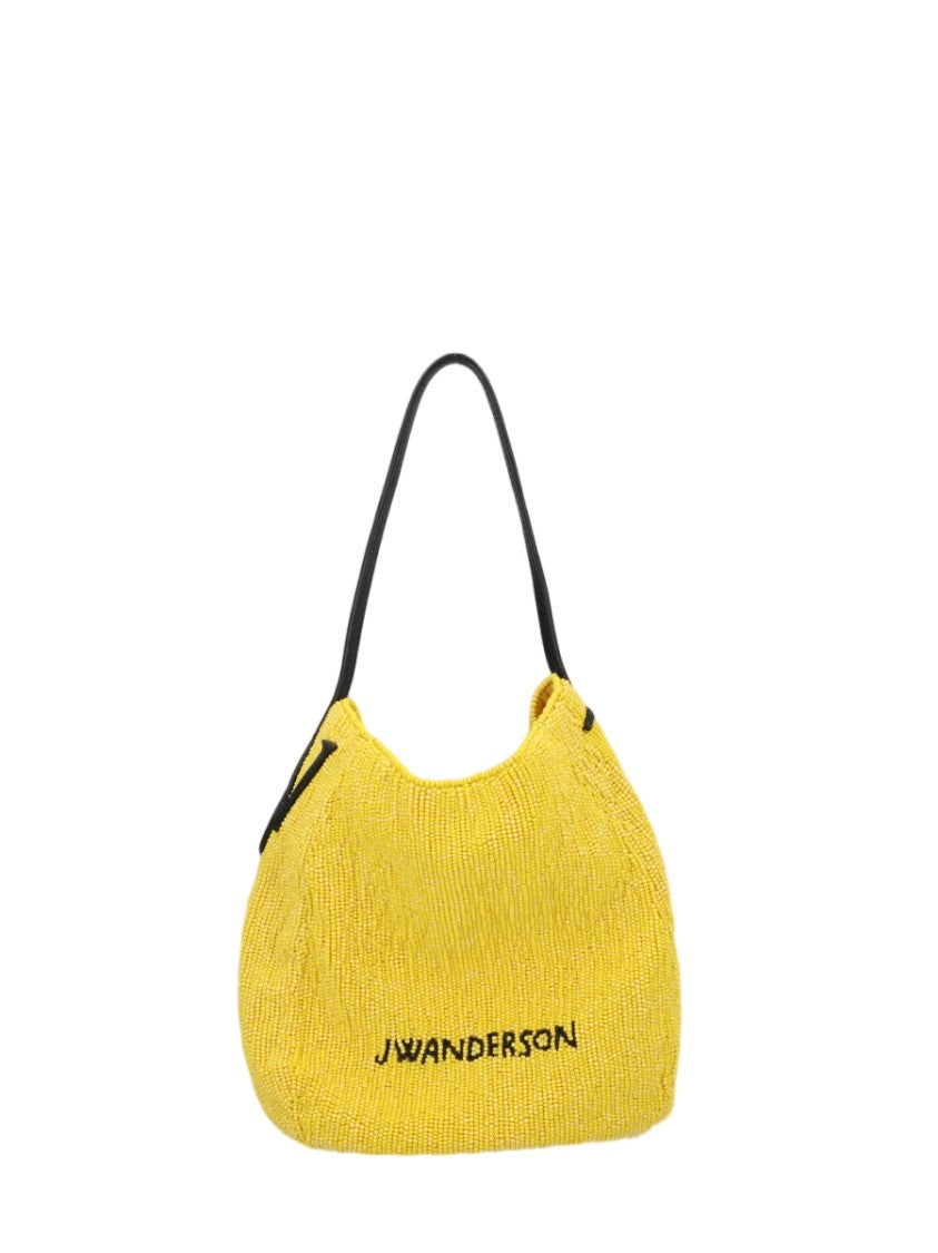 J. W. Anderson Beaded Shoulder Bag With Bulbous Shape And Black Strap