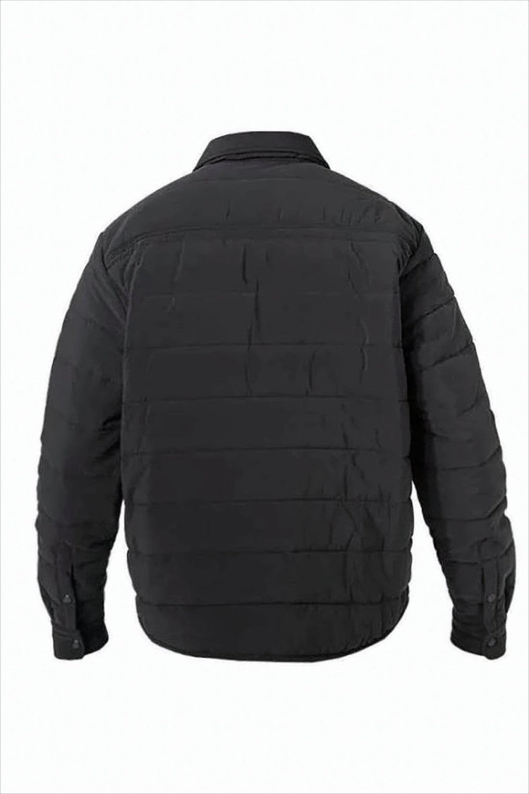 Hugo Boss Quilted Black Jacket With Classic Collar And Embossed Logo