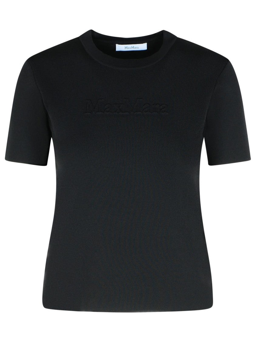 Max Mara 'Adelio' Black Viscose Blend T-Shirt