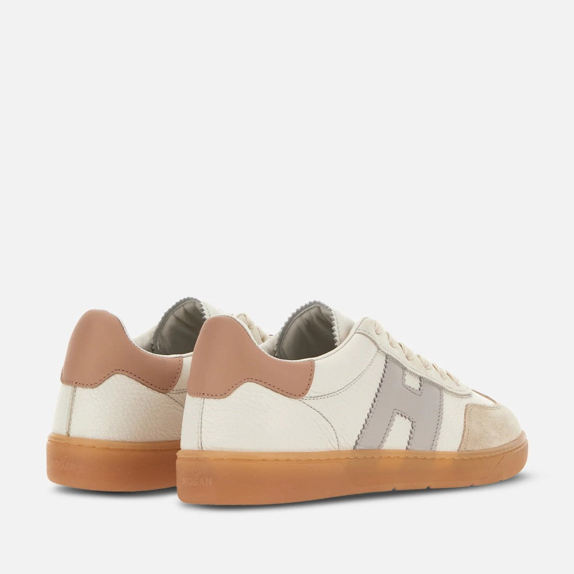 Hogan Cool Lace-Up Sneakers In Calfskin And Sheepskin