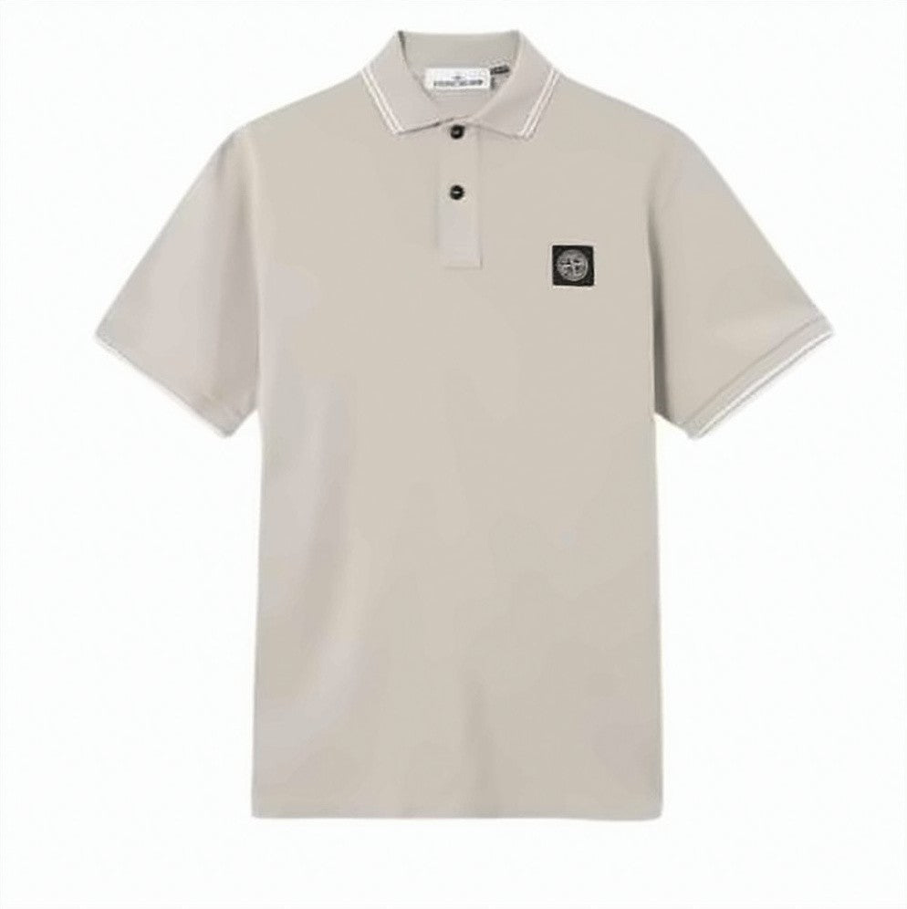 Stone Island Short-Sleeve Polo Shirt With Traditional Collar