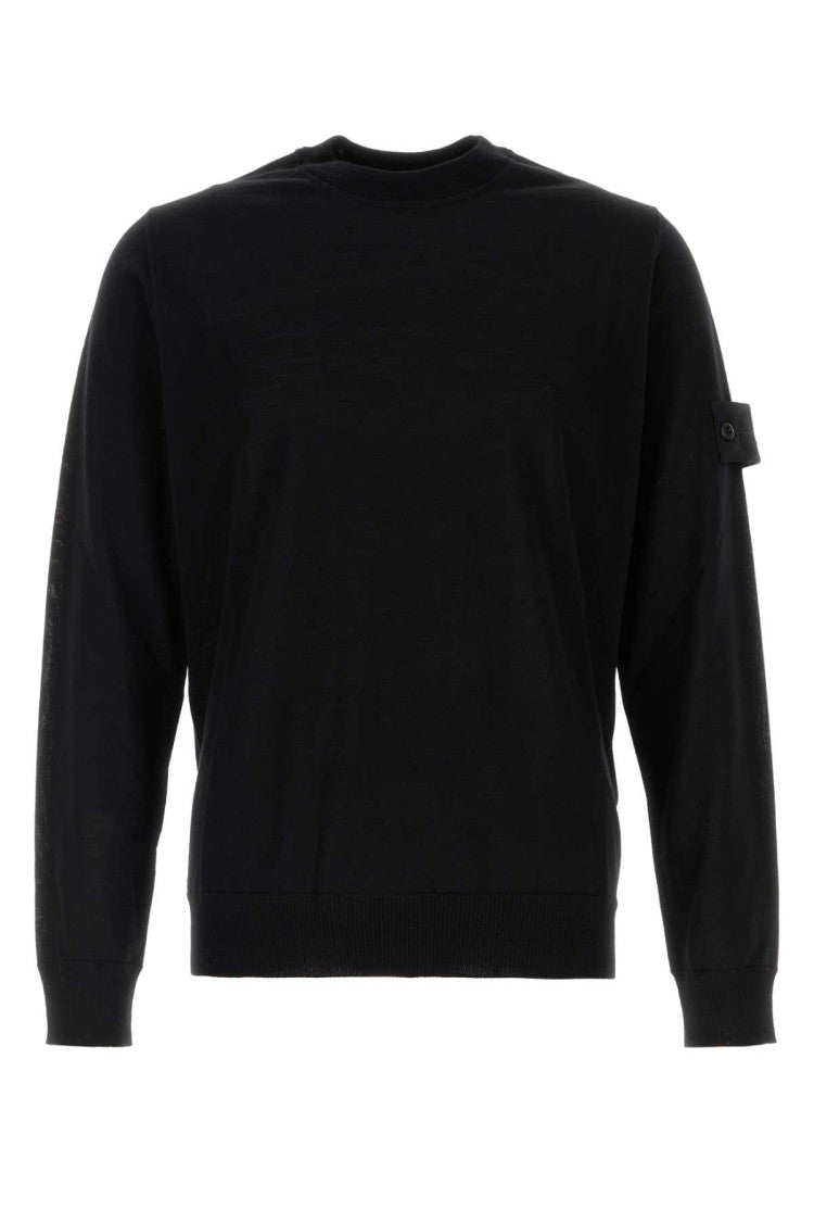 Stone Island Black Wool Sweater