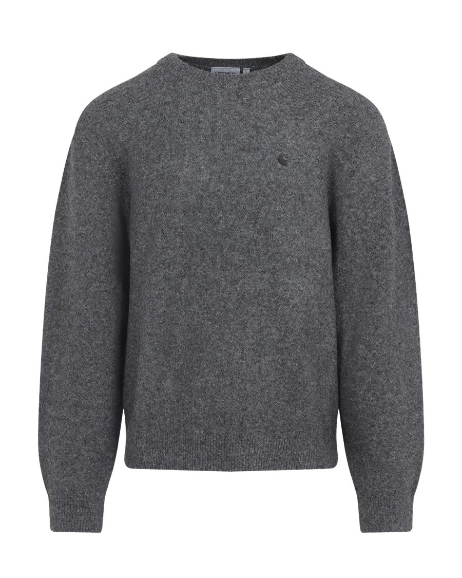 Carhartt Wip Soft Knit Sweater With Textured Graphite Finish