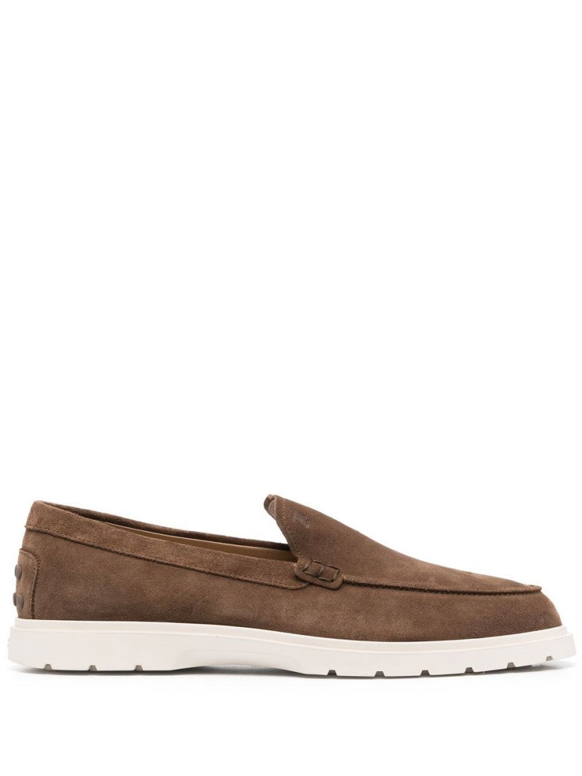 Tod's Brown Suede Moccasin With Refined Slip-On Design