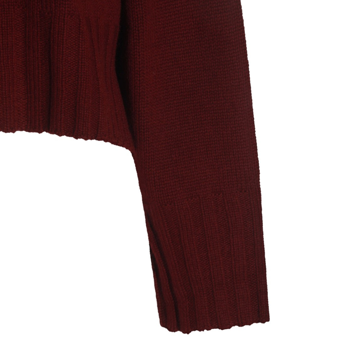 Allude Bordeaux Wool Crewneck Sweater