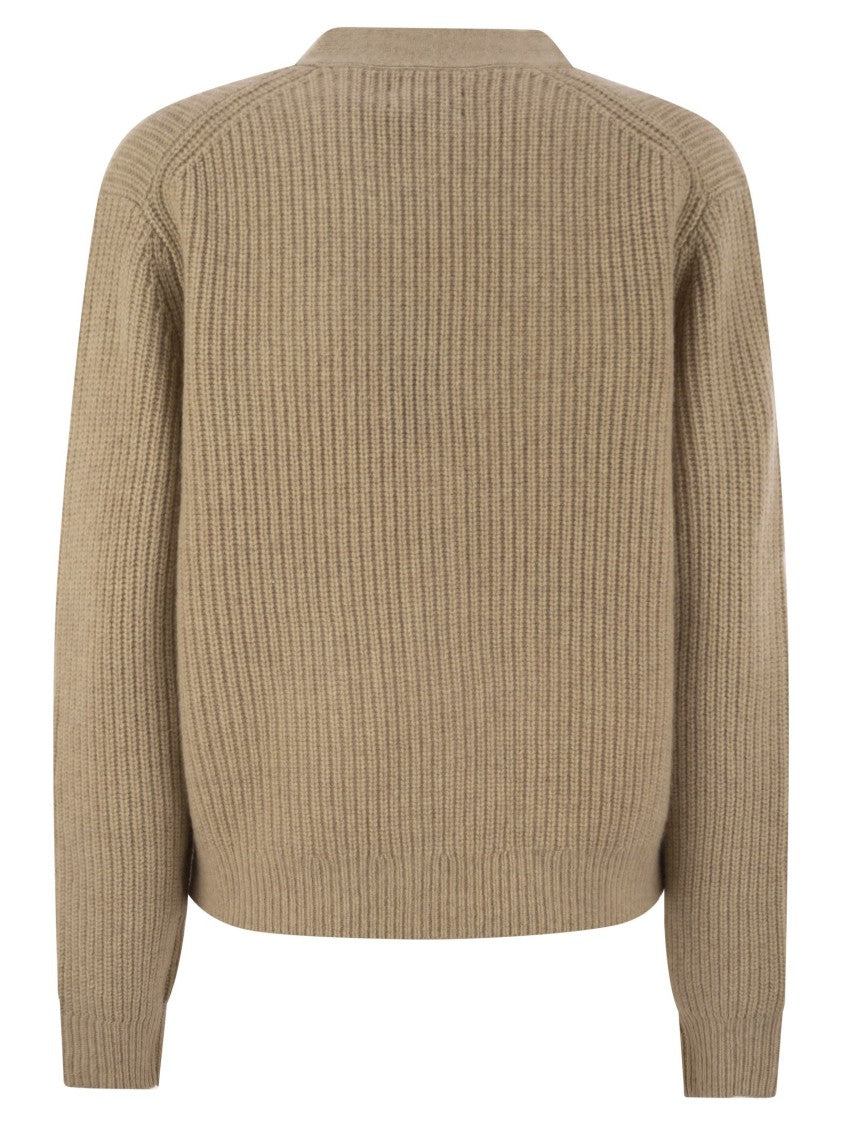 Polo Ralph Lauren Ribbed Cashmere Blend V-Neck Cardigan