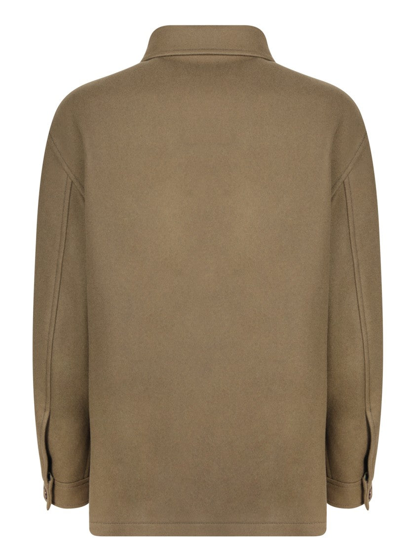 Tagliatore Green Outerwear With Four Frontal Pockets