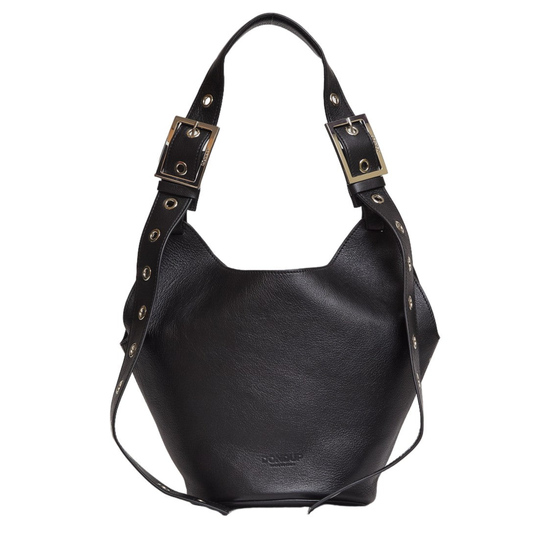 Dondup Black Nero Leather Front Logo Handbag
