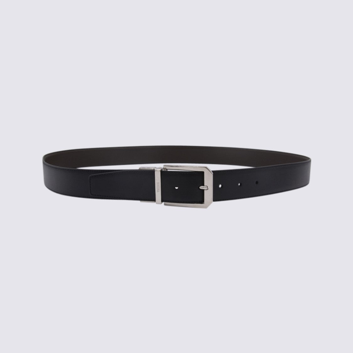 Zegna Buckle Fastening Belt Leather - Black