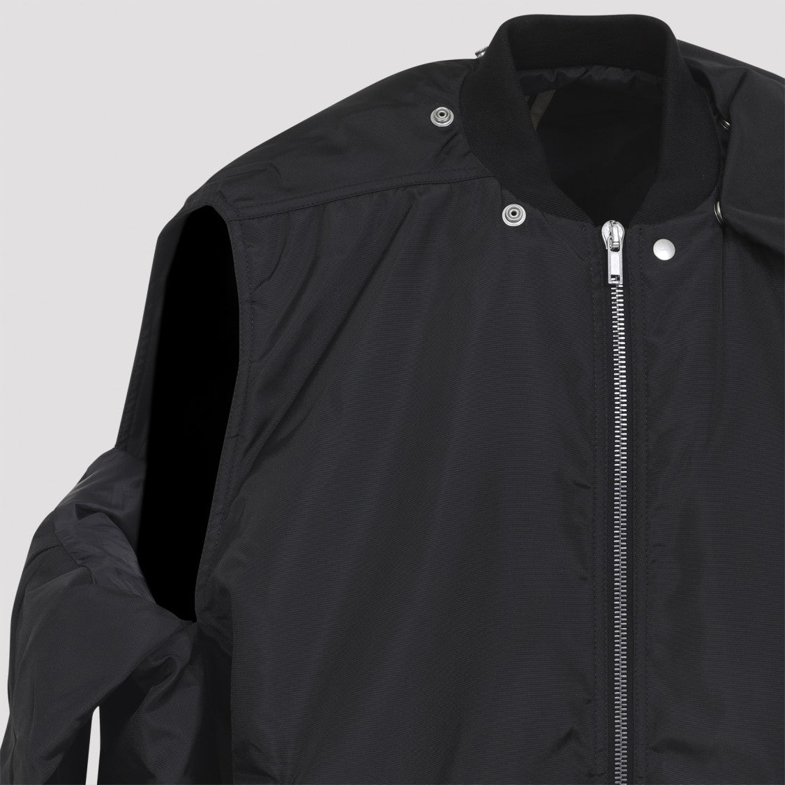 Drkshdw By Rick Owens Black Convertible Jumbo Jacket