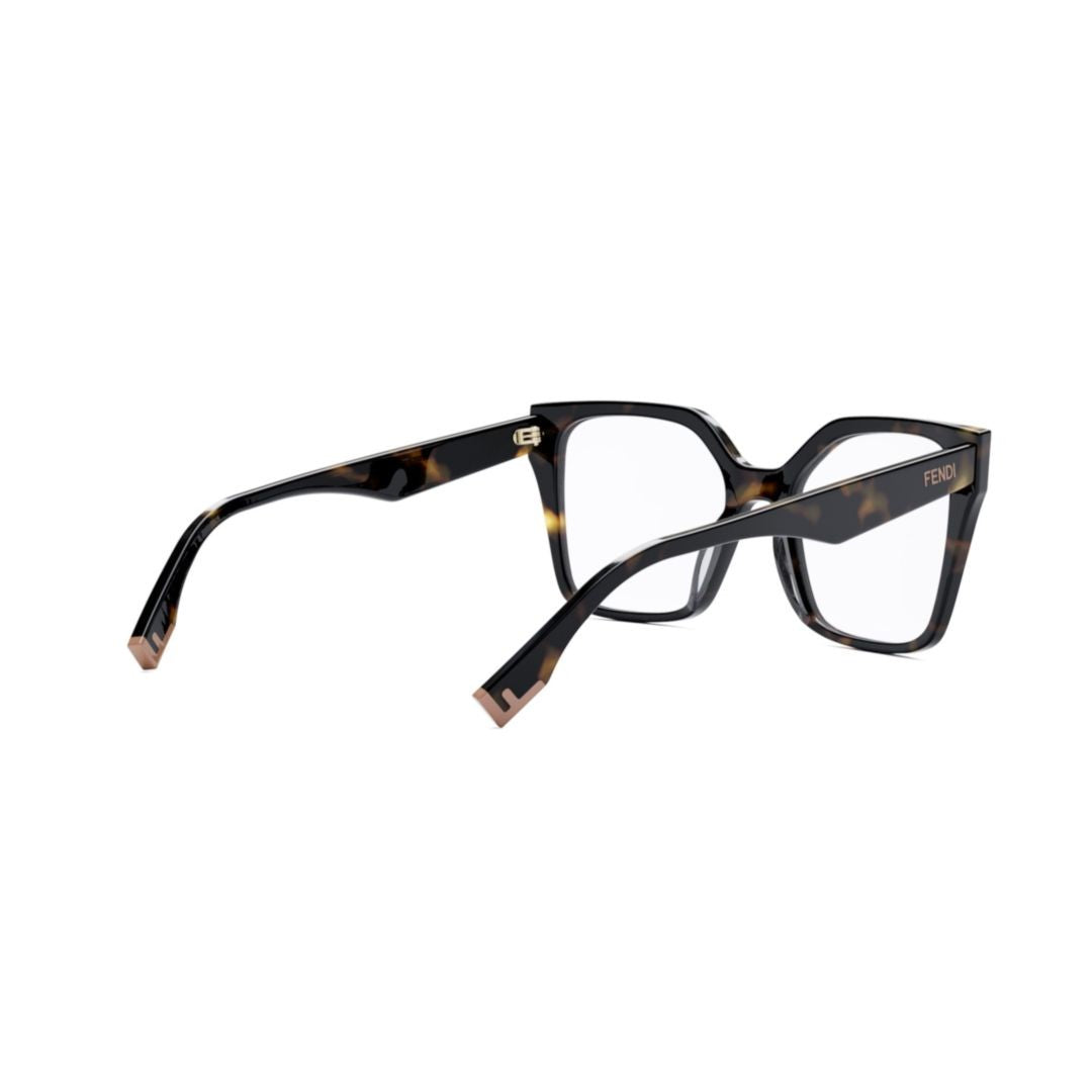 Fendi Fe50002i Bold Oversized Square Tortoiseshell Eyeglasses