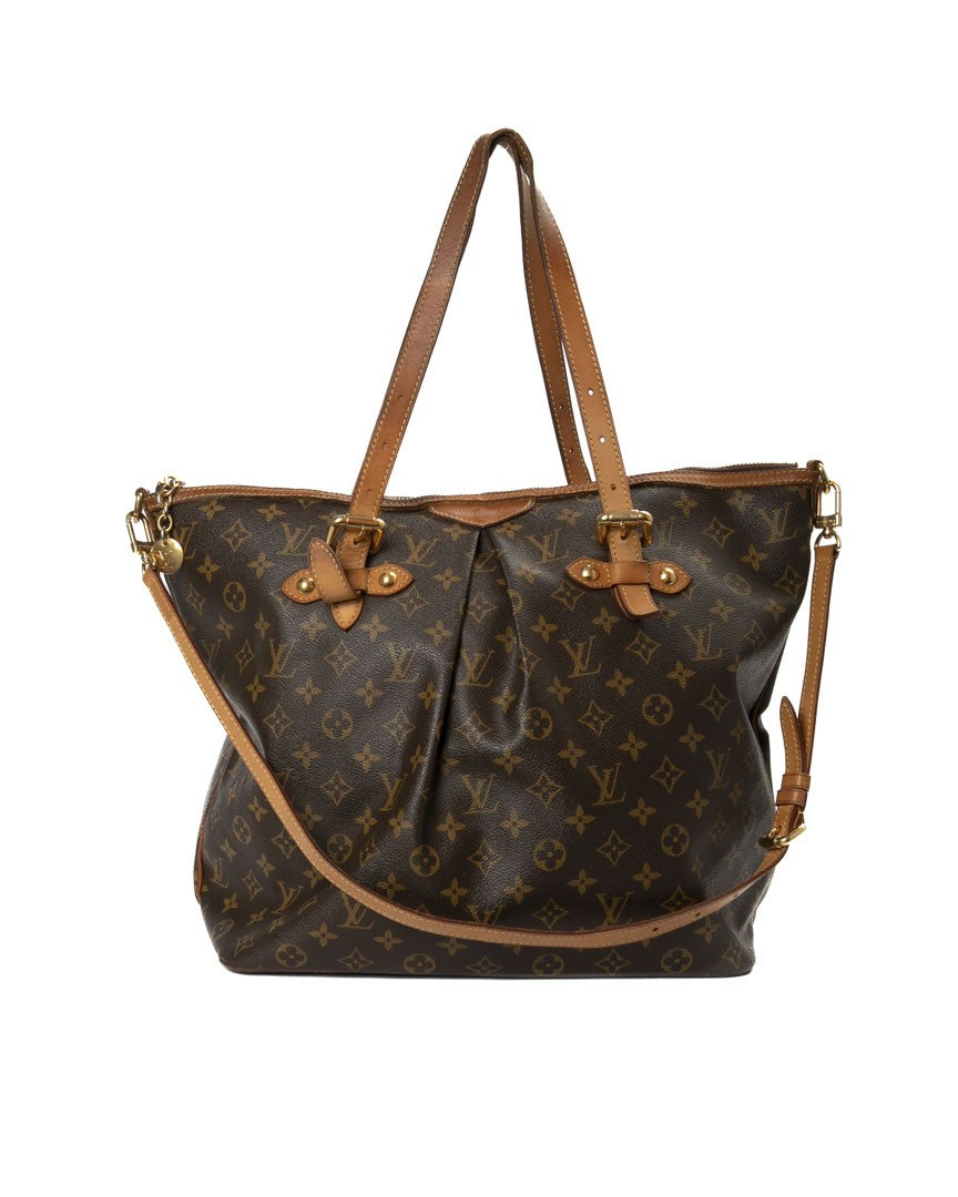 Louis Vuitton Brown Palermo Gm Monogram Canvas Leather-Trimmed Tote Bag