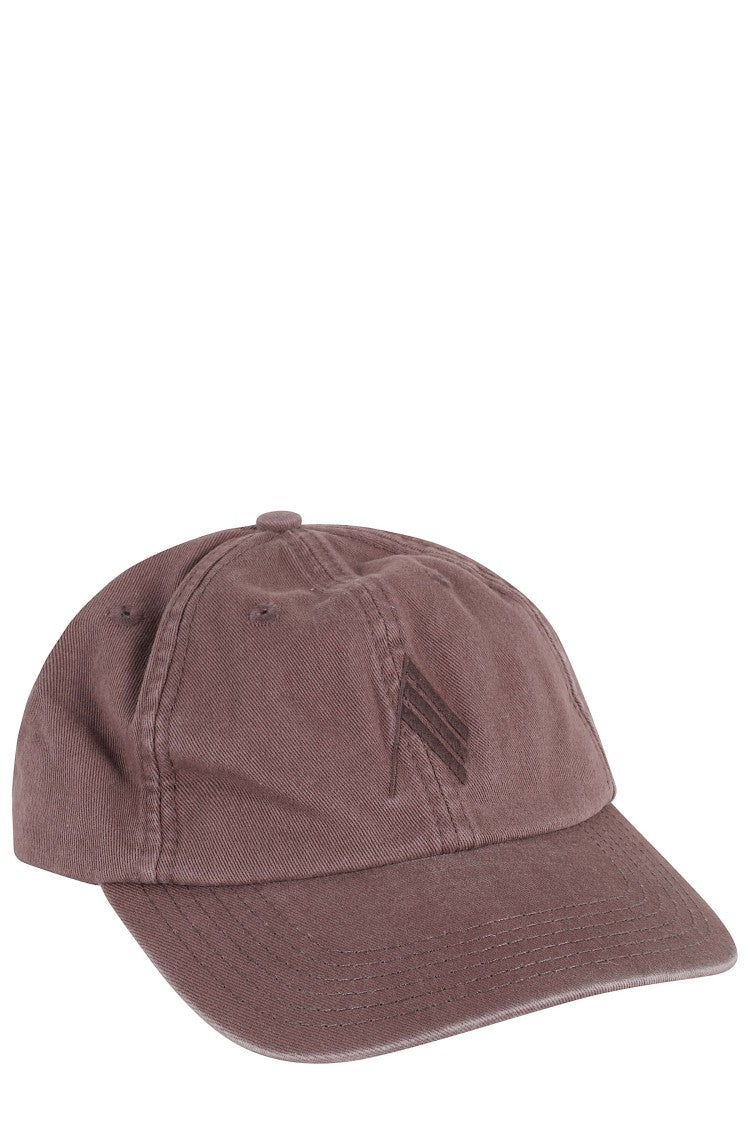 The Attico Dark Mauve Canvas Curved-Visor Cotton Hat