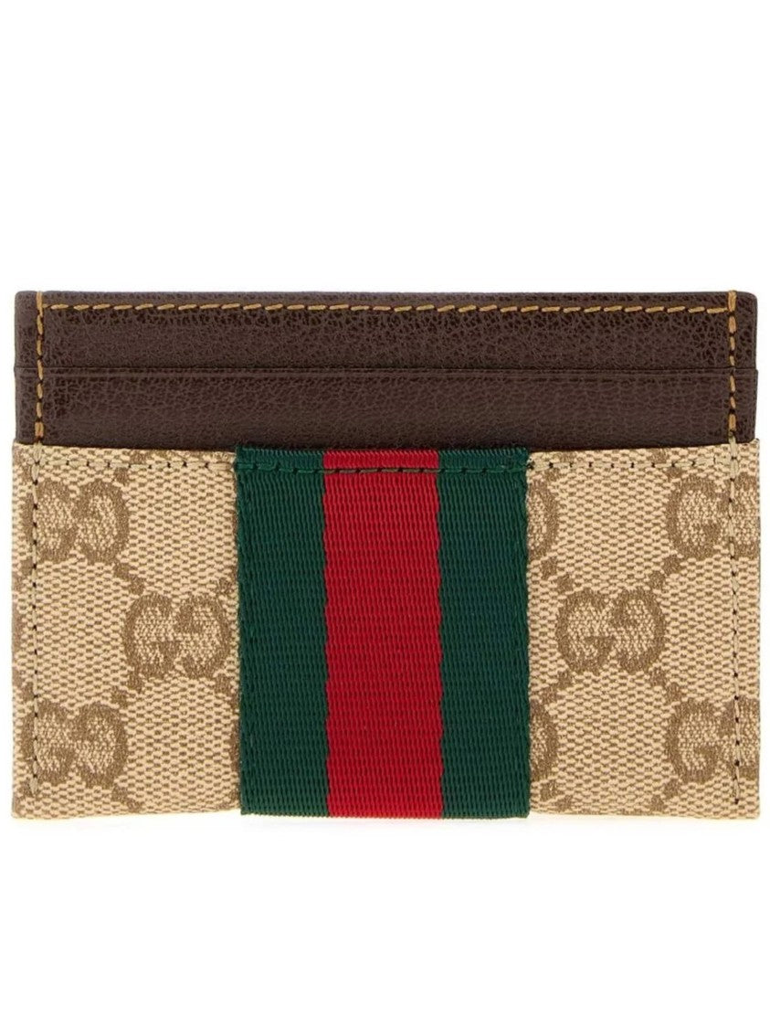 Gucci Beige Card Case Monogram Cardholder