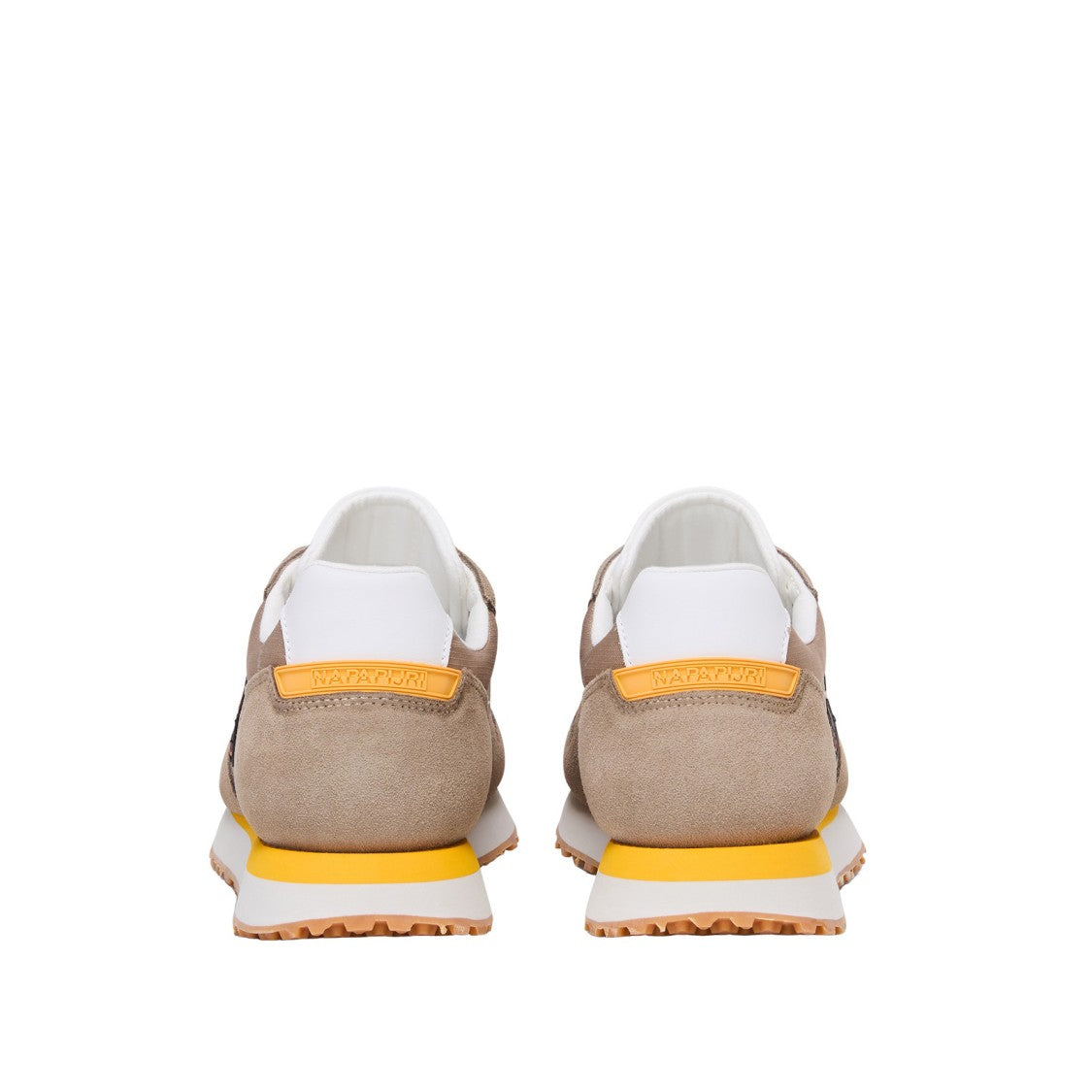 Napapijri Beige Suede And Technical Fabric Sneakers
